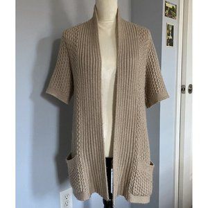 Y2K Banana Republic Wool Alpaca Blend Loose-Knit Cardigan Sweater M